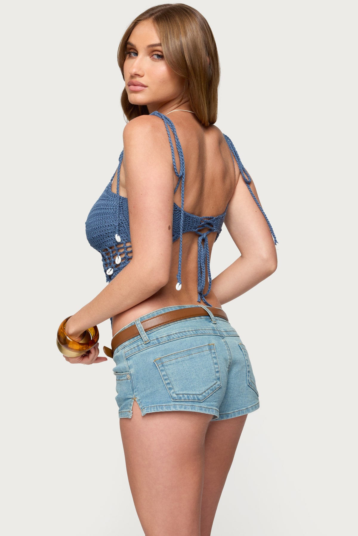 Shelley Asymmetric Crochet Top-Milans Time