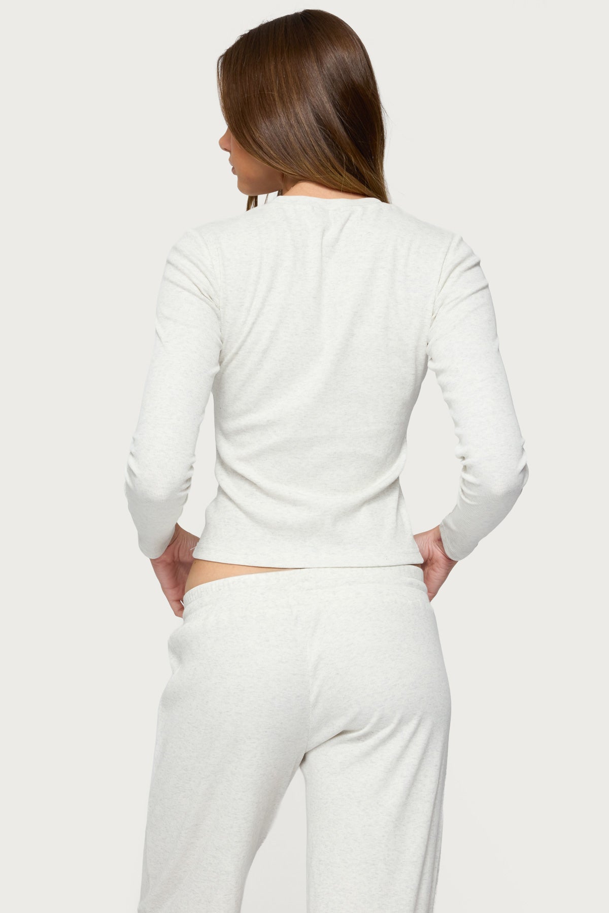 Cicilia Long Sleeve Ribbed T Shirt-Milans Time