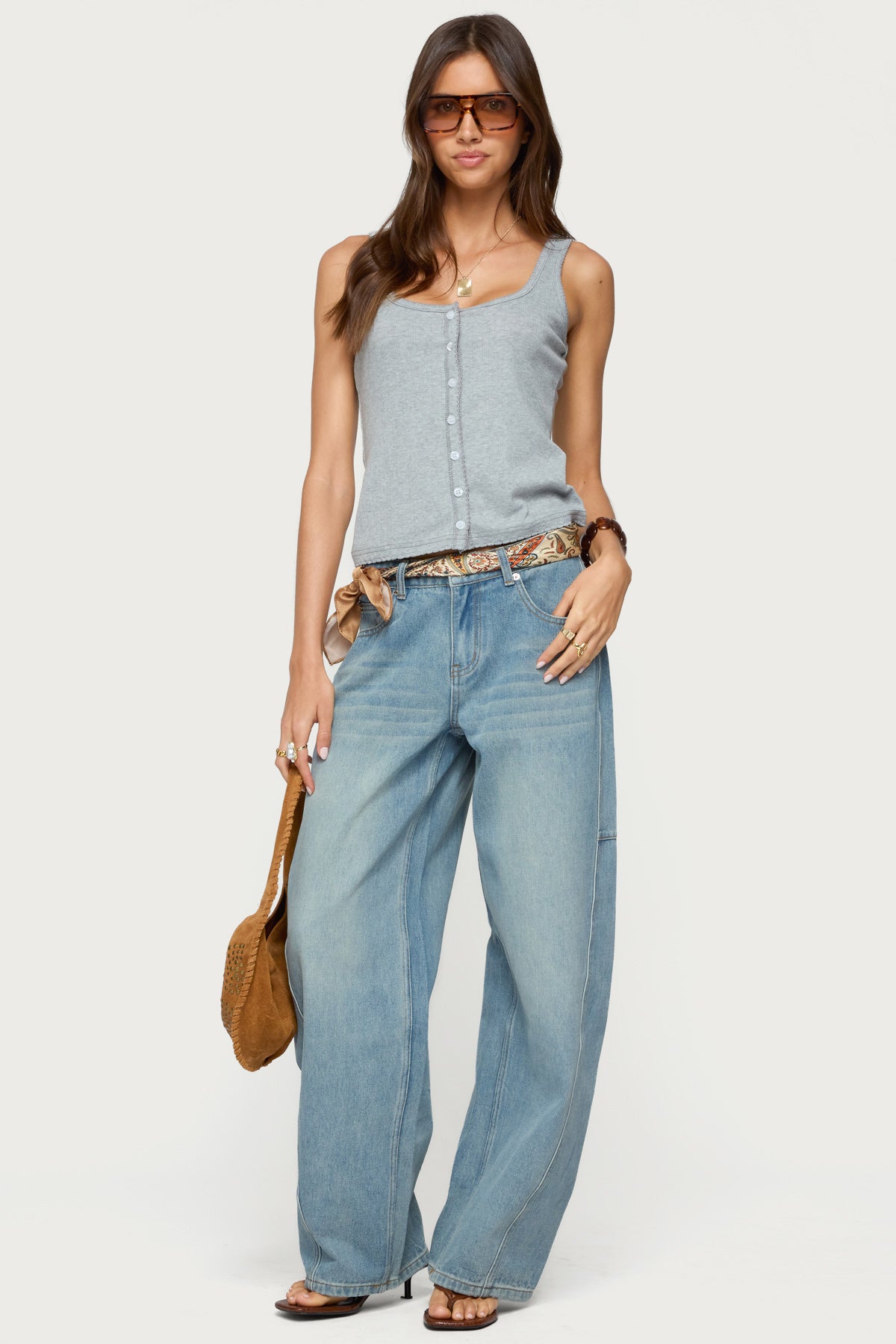 Gwenne Pointelle Button Up Tank Top-Milans Time