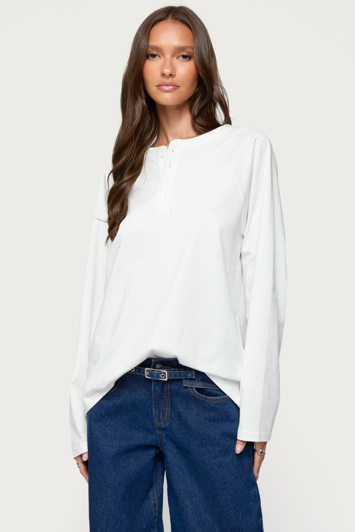 Cyrus Henley Oversized Top-Milans Time