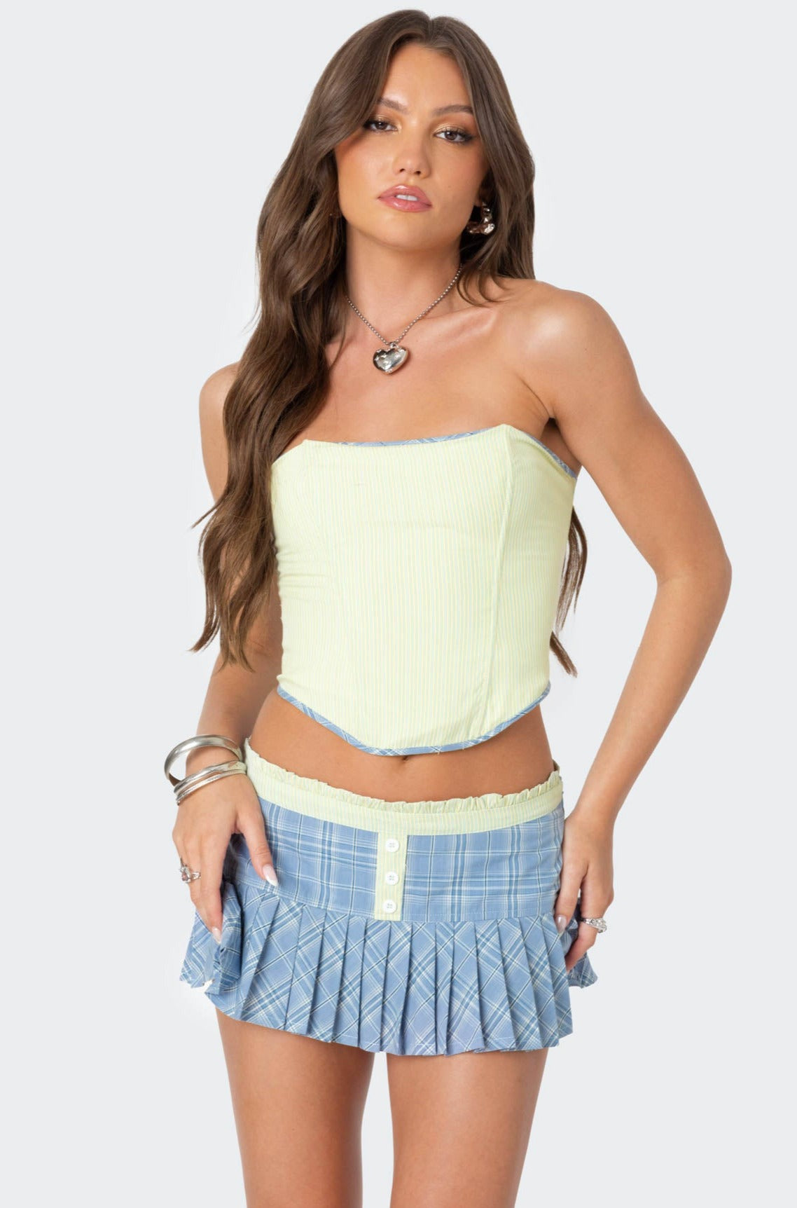 Kayleigh Contrast Pinstripe Corset-Milans Time