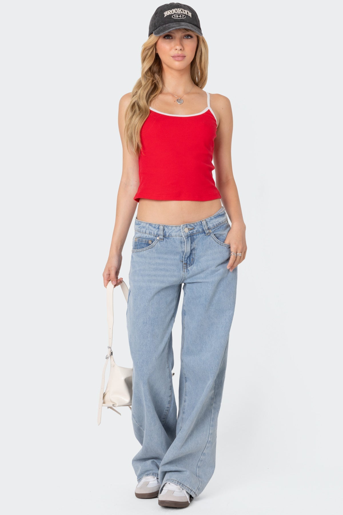 Franky Ribbed Contrast Tank Top-Milans Time