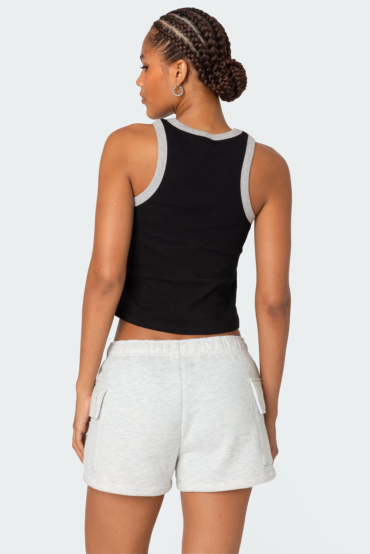 Wes Contrast Ribbed Tank Top-Milans Time