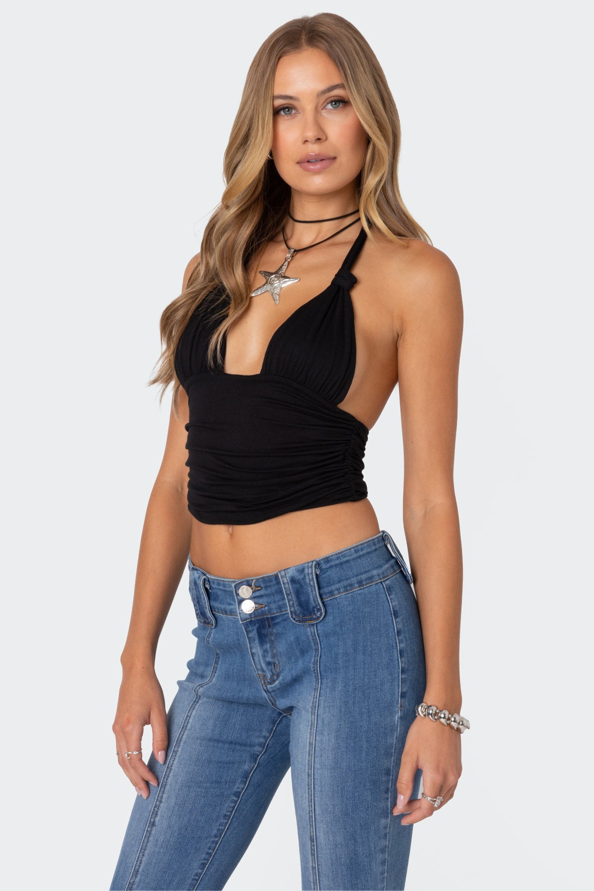 Lillie Knotted Halter Top-Milans Time