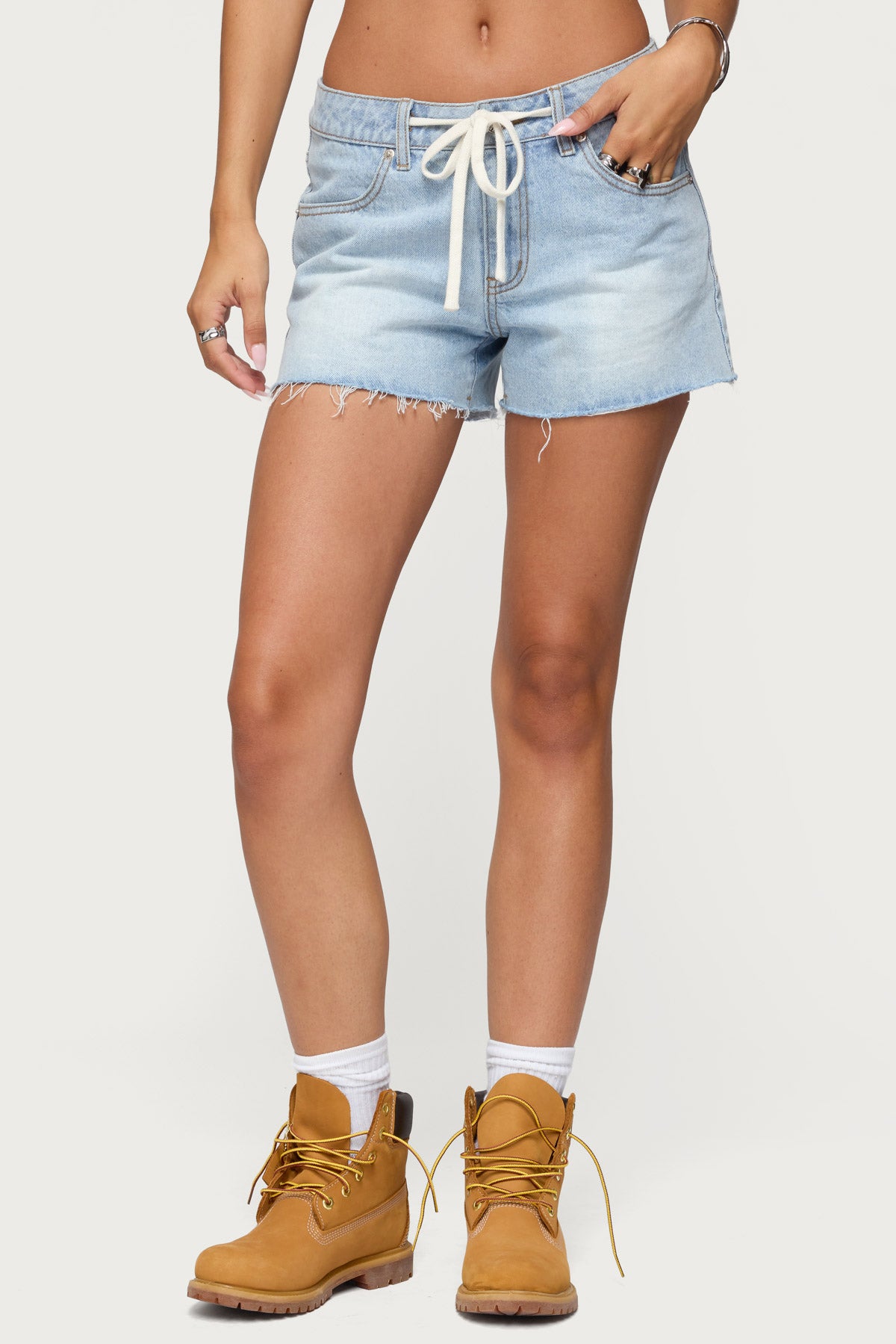 Milla Low Rise Denim Shorts-Milans Time