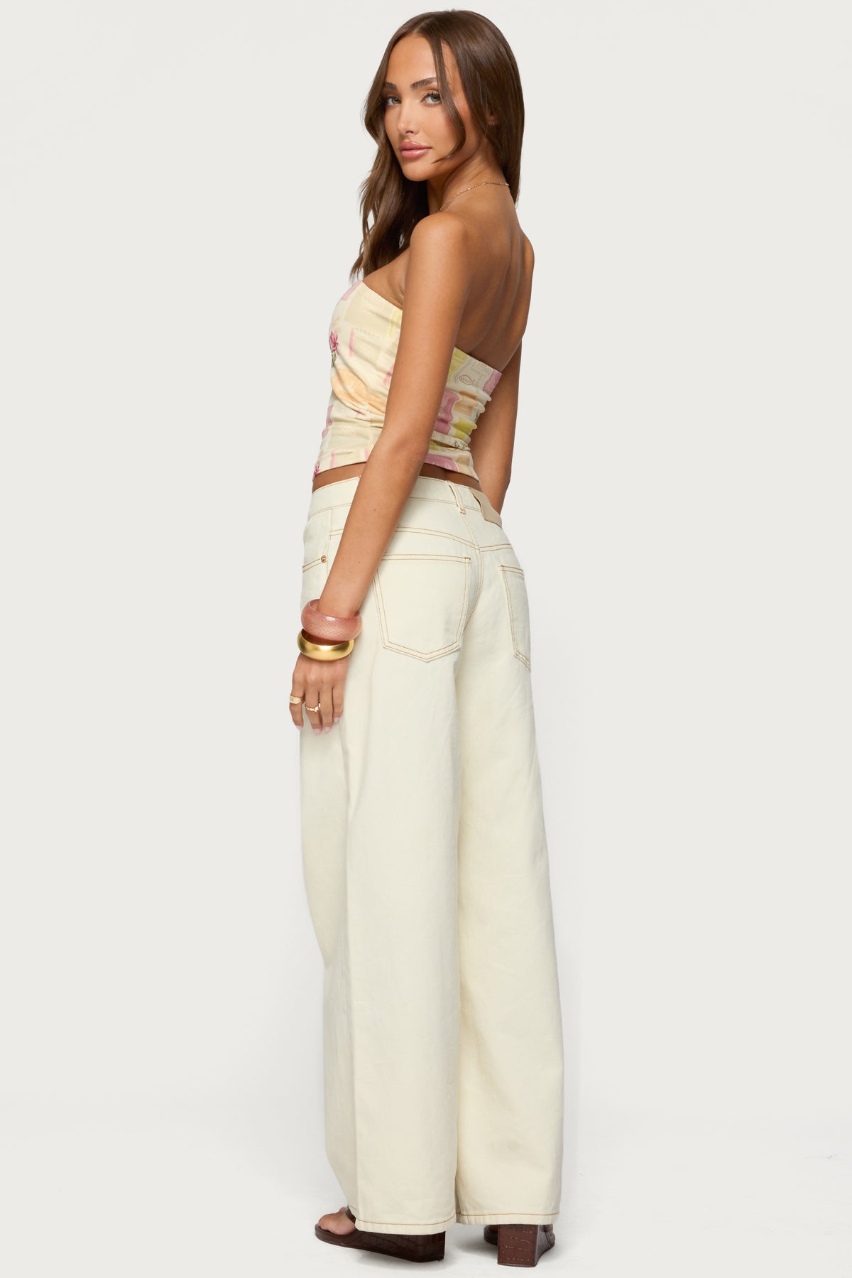 Cicilla Vintage Mixed Print Tube Top-Milans Time