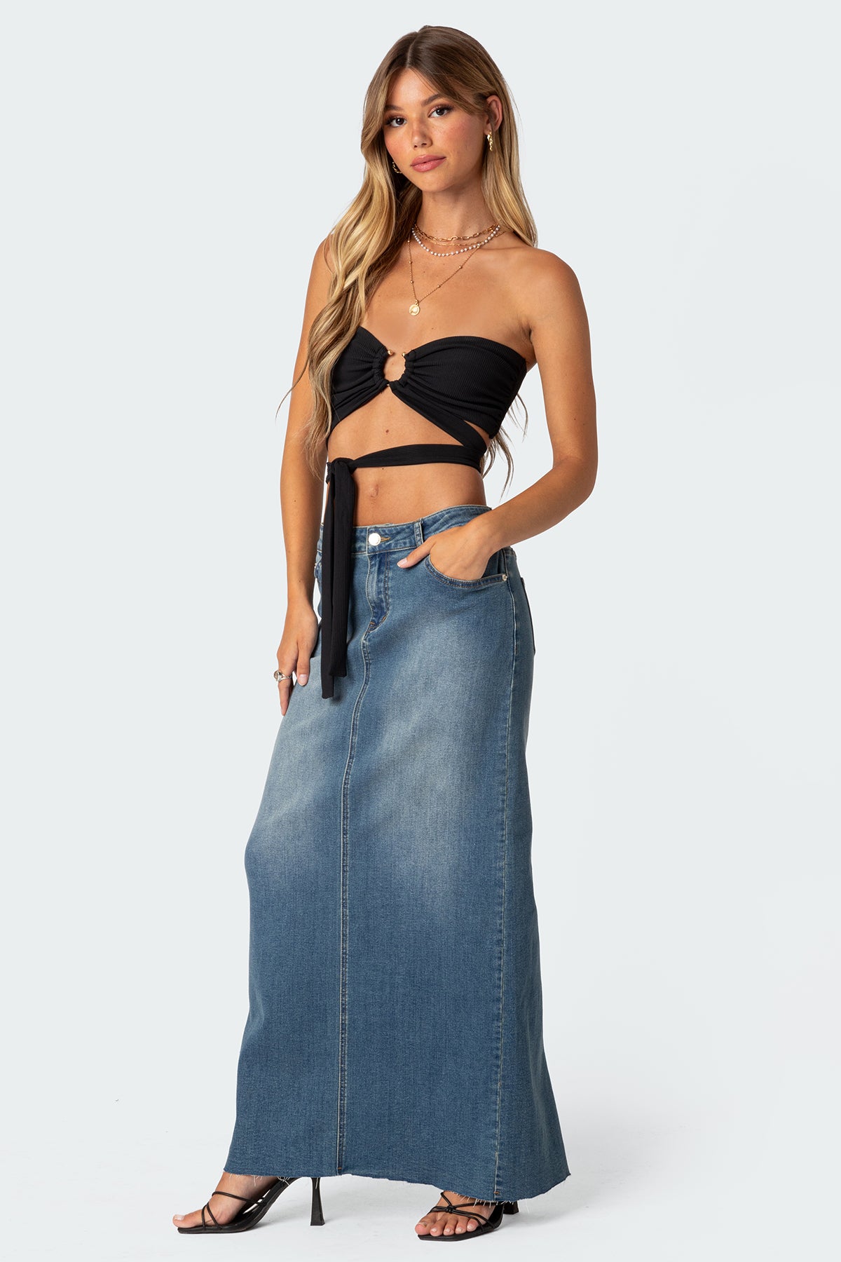 Zia Ribbed Ring Tie Crop Top-Milans Time