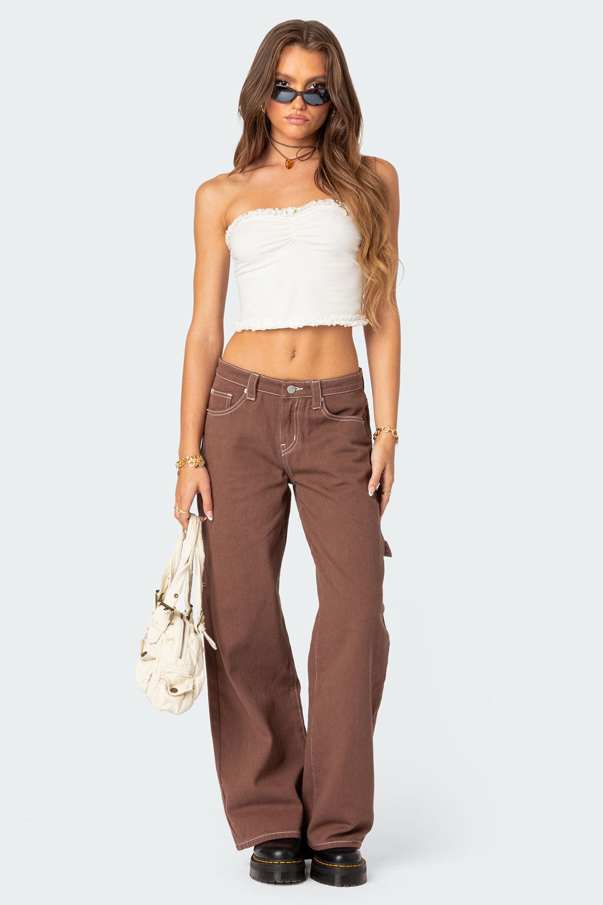 Brenda Low Rise Baggy Carpenter Jeans-Milans Time