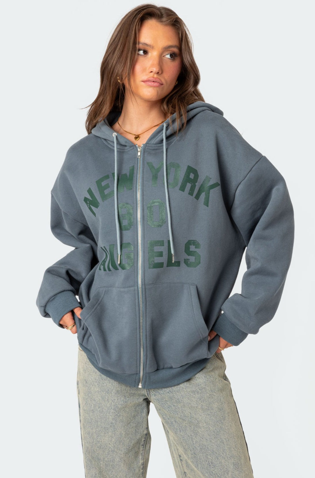 New York Angels Oversized Hoodie-Milans Time