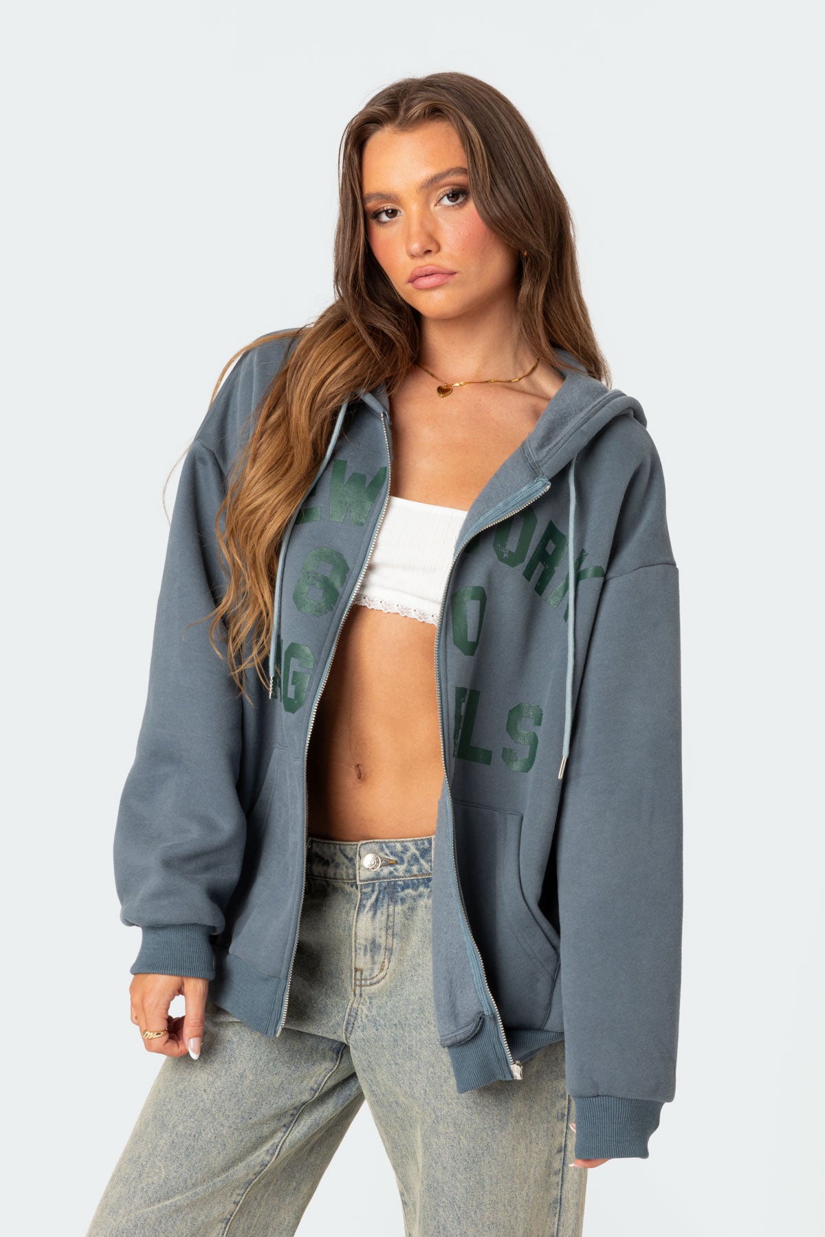 New York Angels Oversized Hoodie-Milans Time