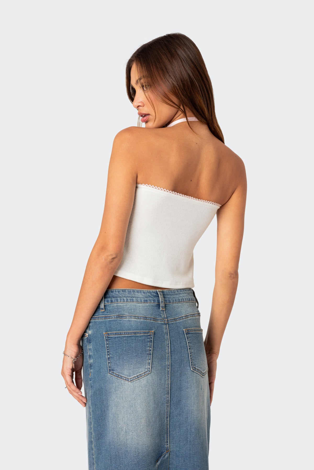 Percy Split Front Pointelle Top-Milans Time