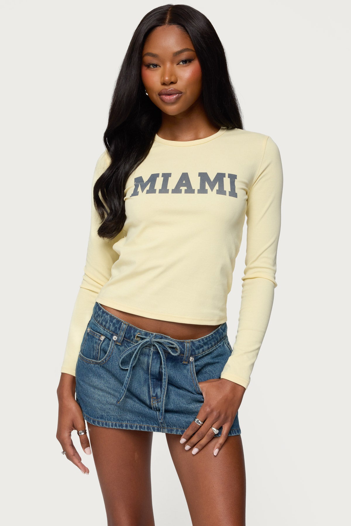 Miami Girl Long Sleeve T Shirt-Milans Time