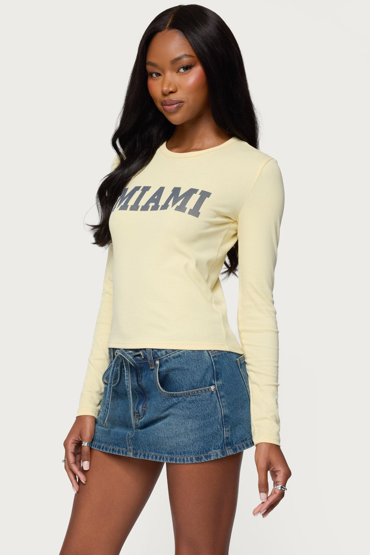 Miami Girl Long Sleeve T Shirt-Milans Time