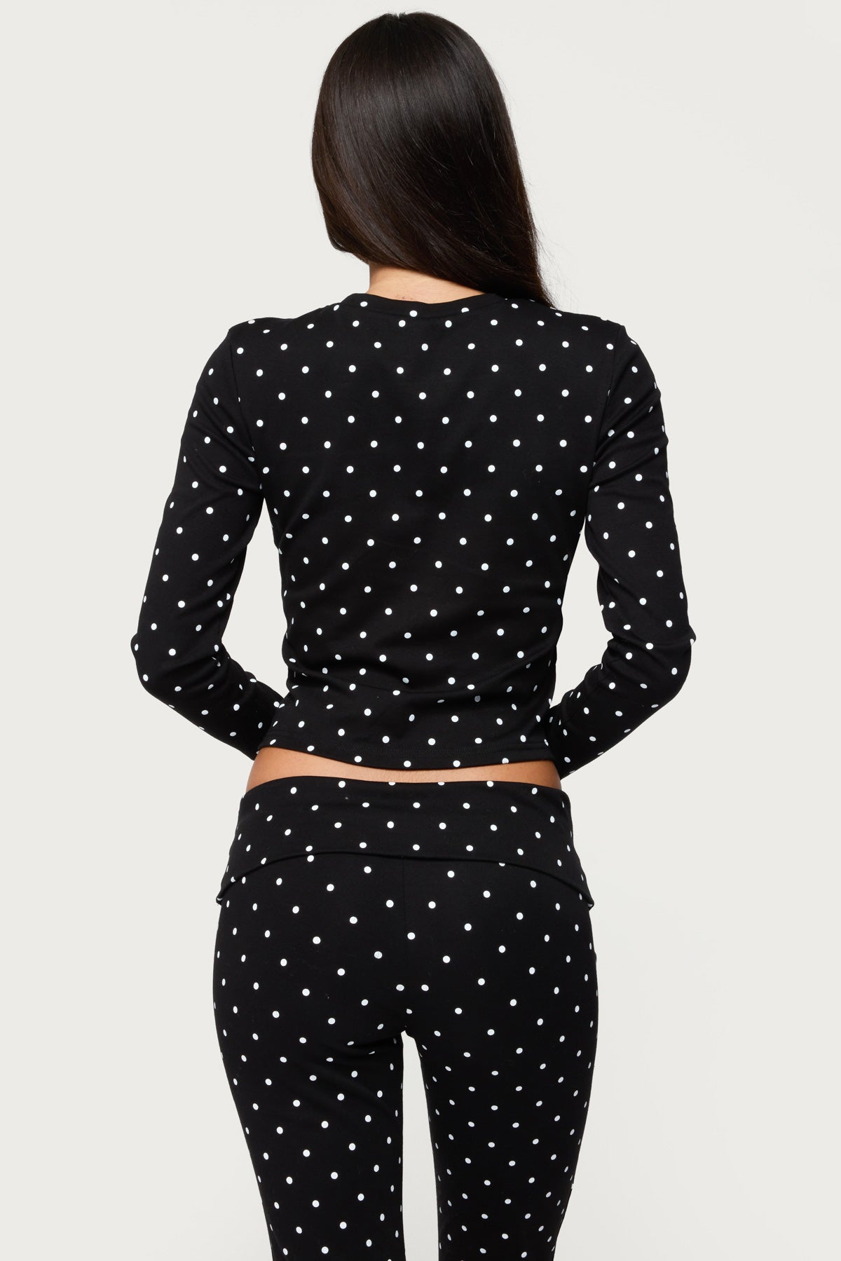 Daliya Polka Dot Long Sleeve Top-Milans Time