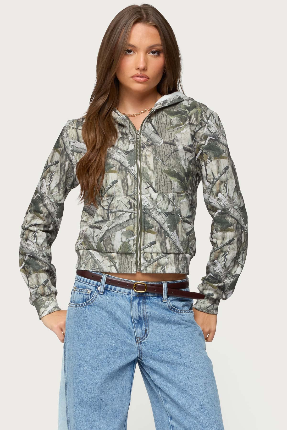 Tayler Camo Zip Up Hoodie-Milans Time