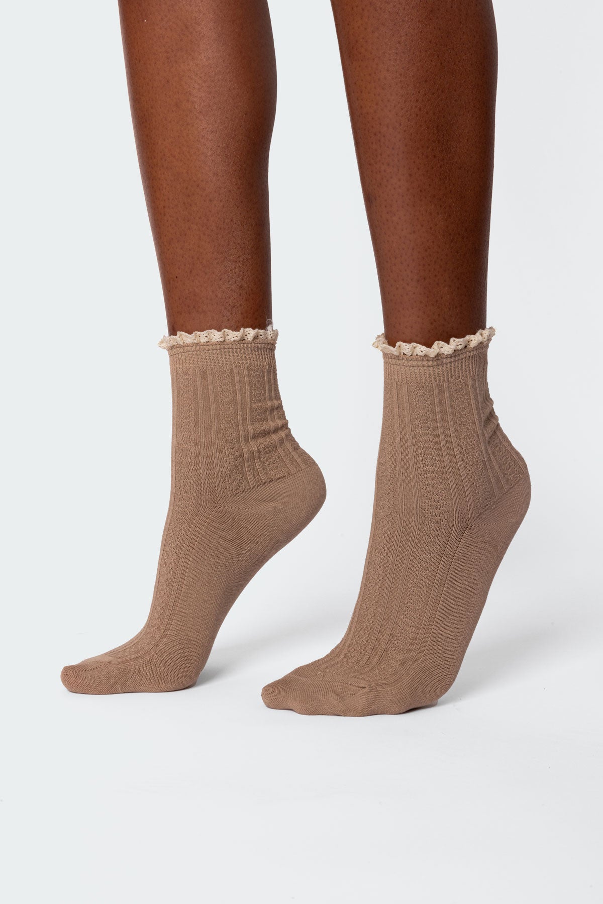 Frilled Pointelle Socks-Milans Time