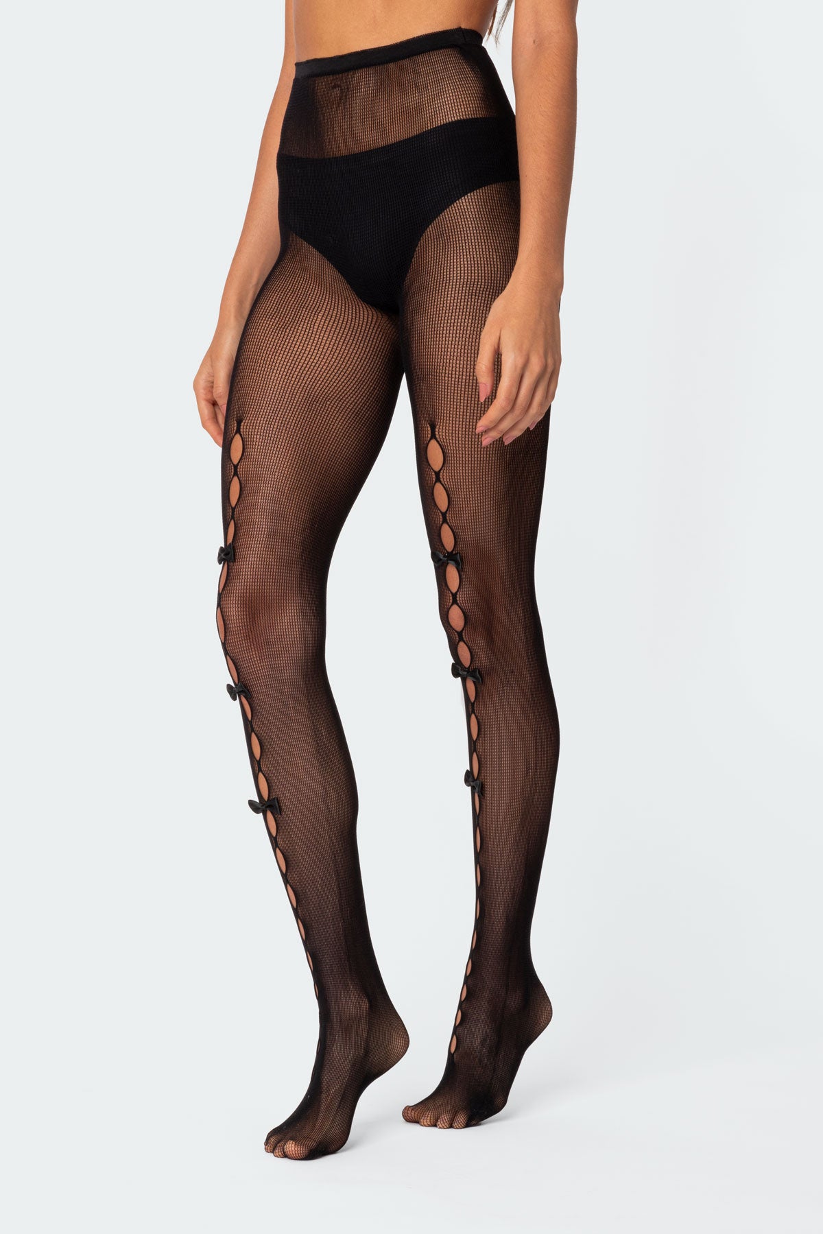 Bowtie Cutout Tights-Milans Time