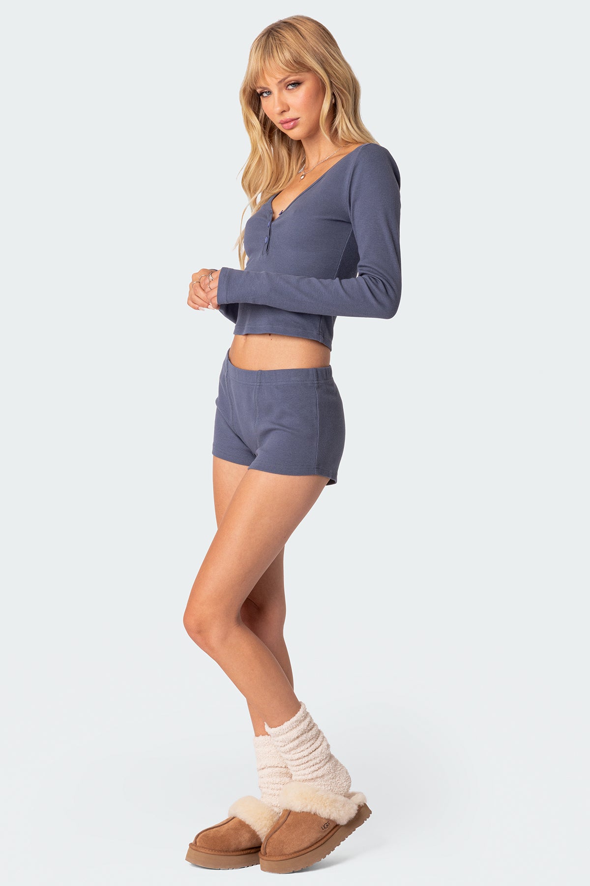 Rebekah Ribbed Shorts-Milans Time