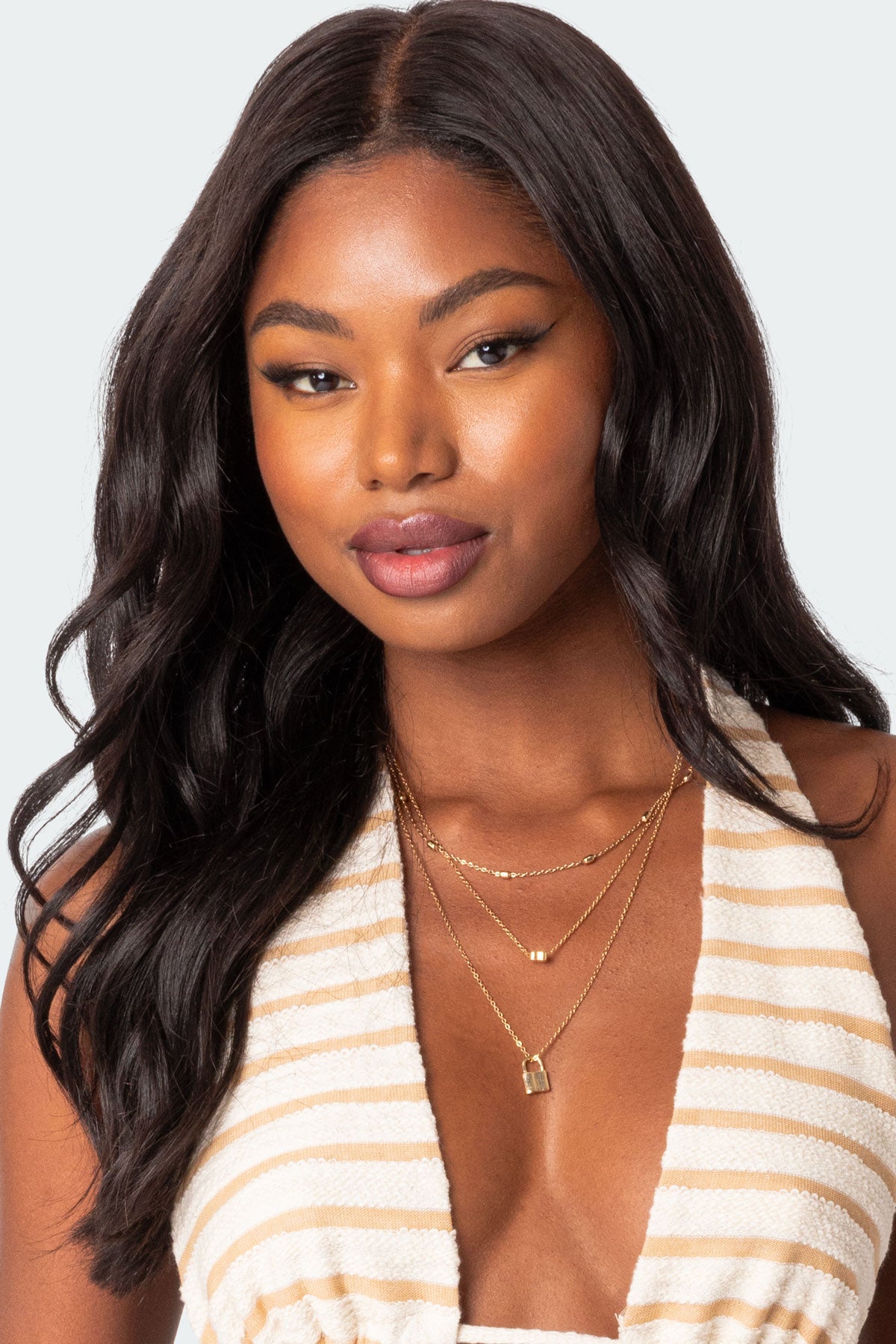 Secrets Layered Lock Necklace-Milans Time