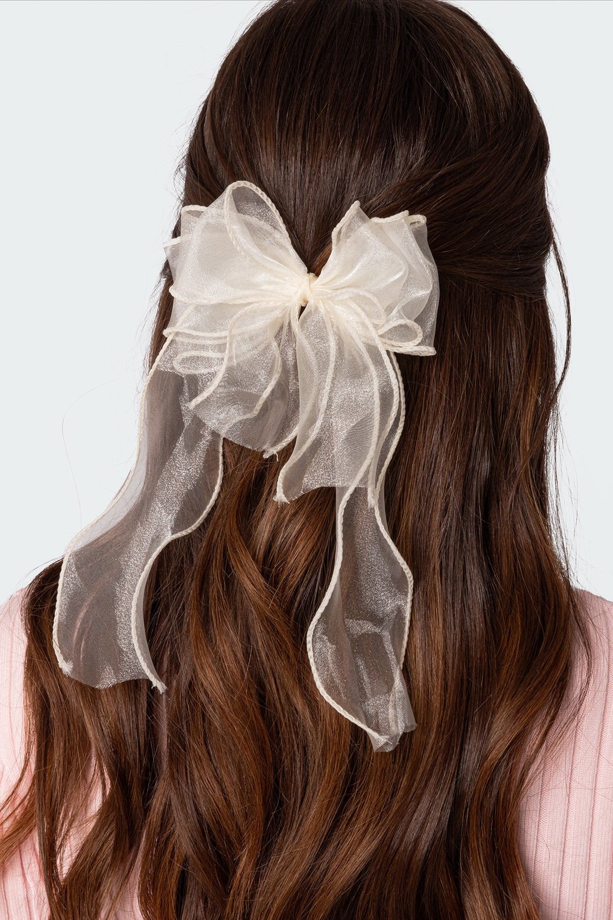 Frilled Bow Hair Clip-Milans Time