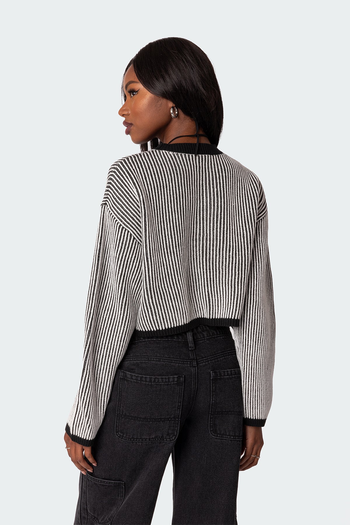 Gwenyth Textured Cropped Sweater-Milans Time