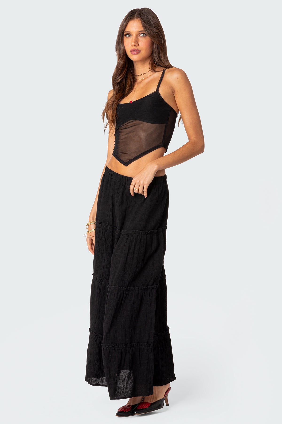Cressida Sheer Mesh Tank Top-Milans Time