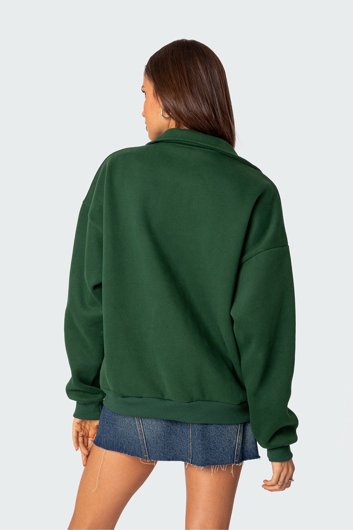 Oversized Quarter Zip Sweatshirt-Milans Time