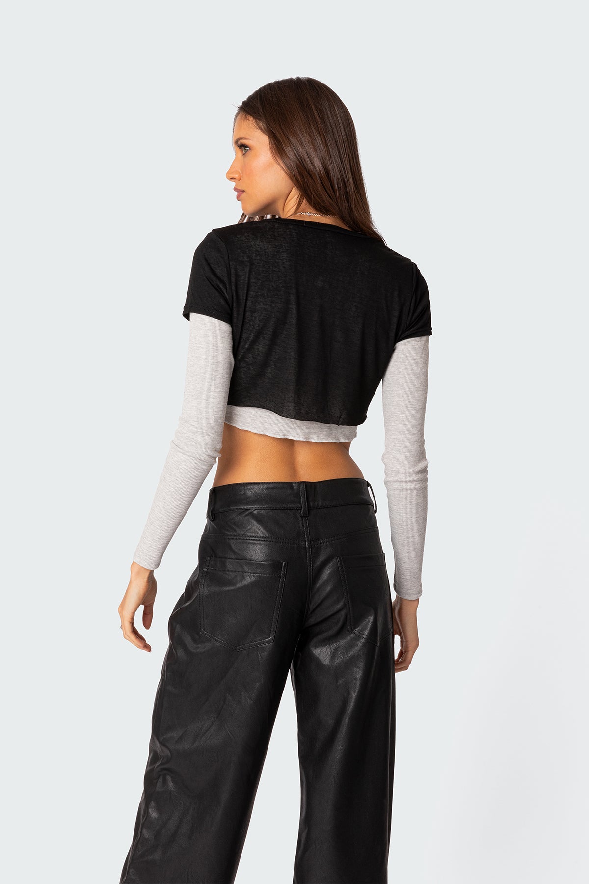 Layered Long Sleeve T Shirt-Milans Time