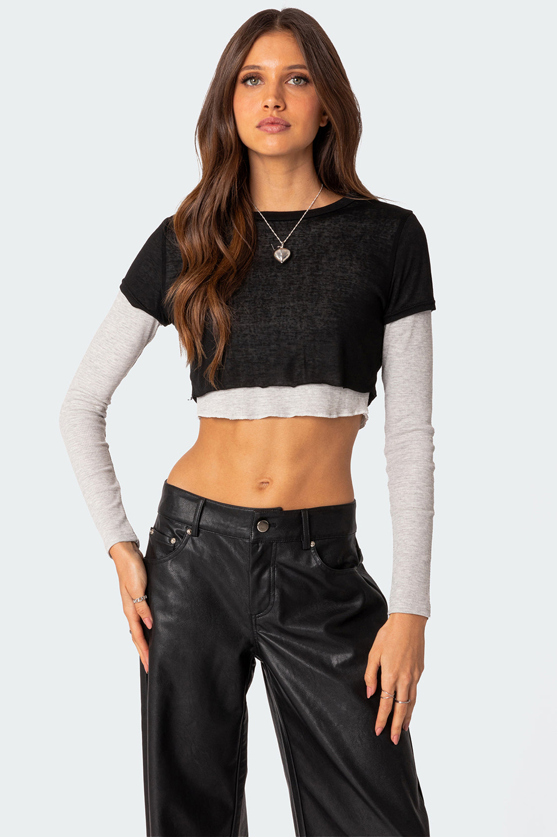 Layered Long Sleeve T Shirt-Milans Time