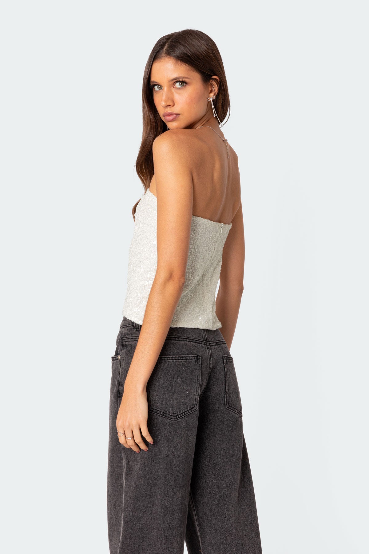 Siren Sequin Split Front Top-Milans Time