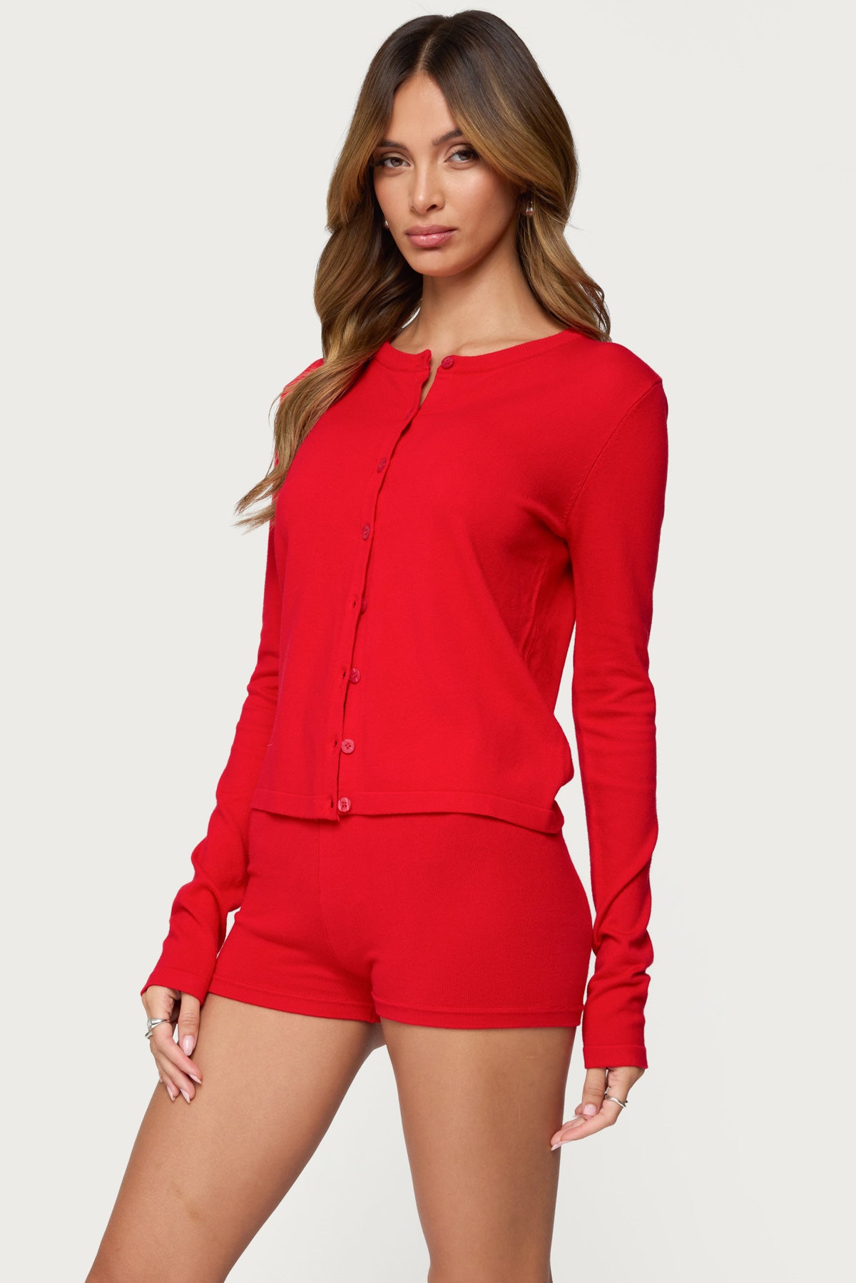 Maycee Button Up Knit Cardigan-Milans Time