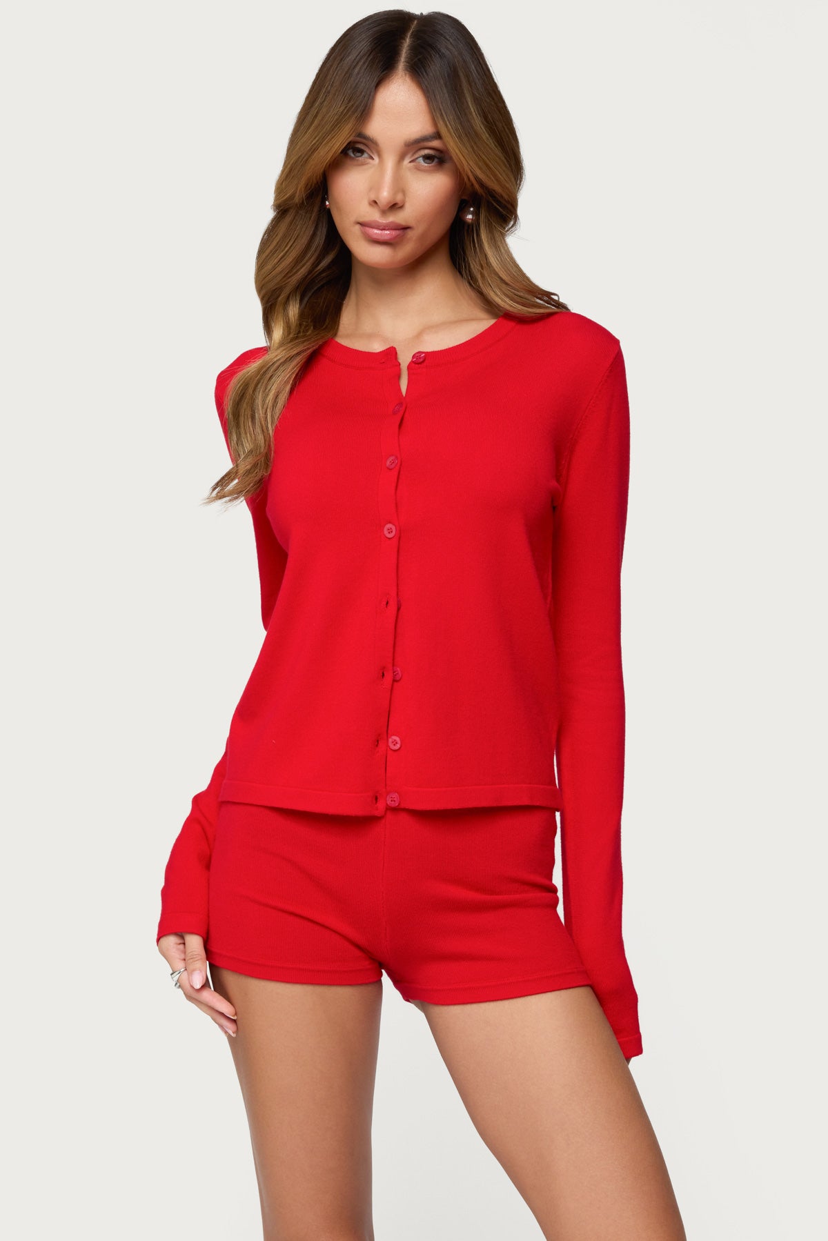 Maycee Button Up Knit Cardigan-Milans Time