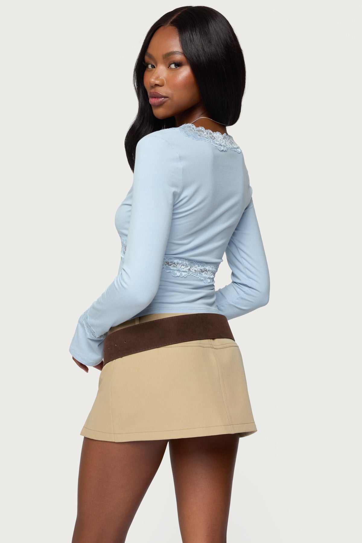 Mathilda Lacey Bell Sleeve Top-Milans Time