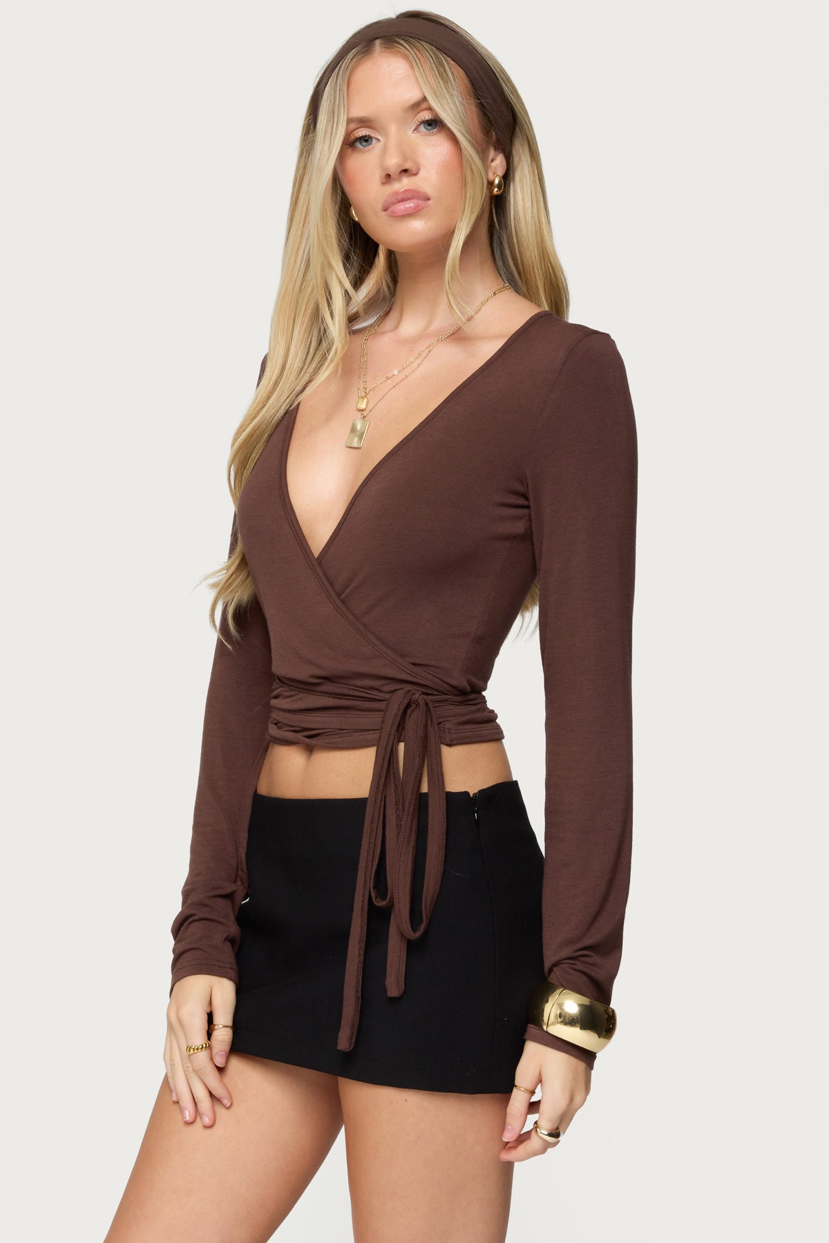Malenna Wrap Top-Milans Time