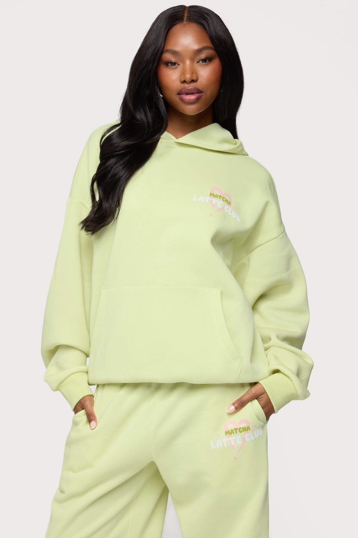 Matcha Lover Oversized Hoodie-Milans Time