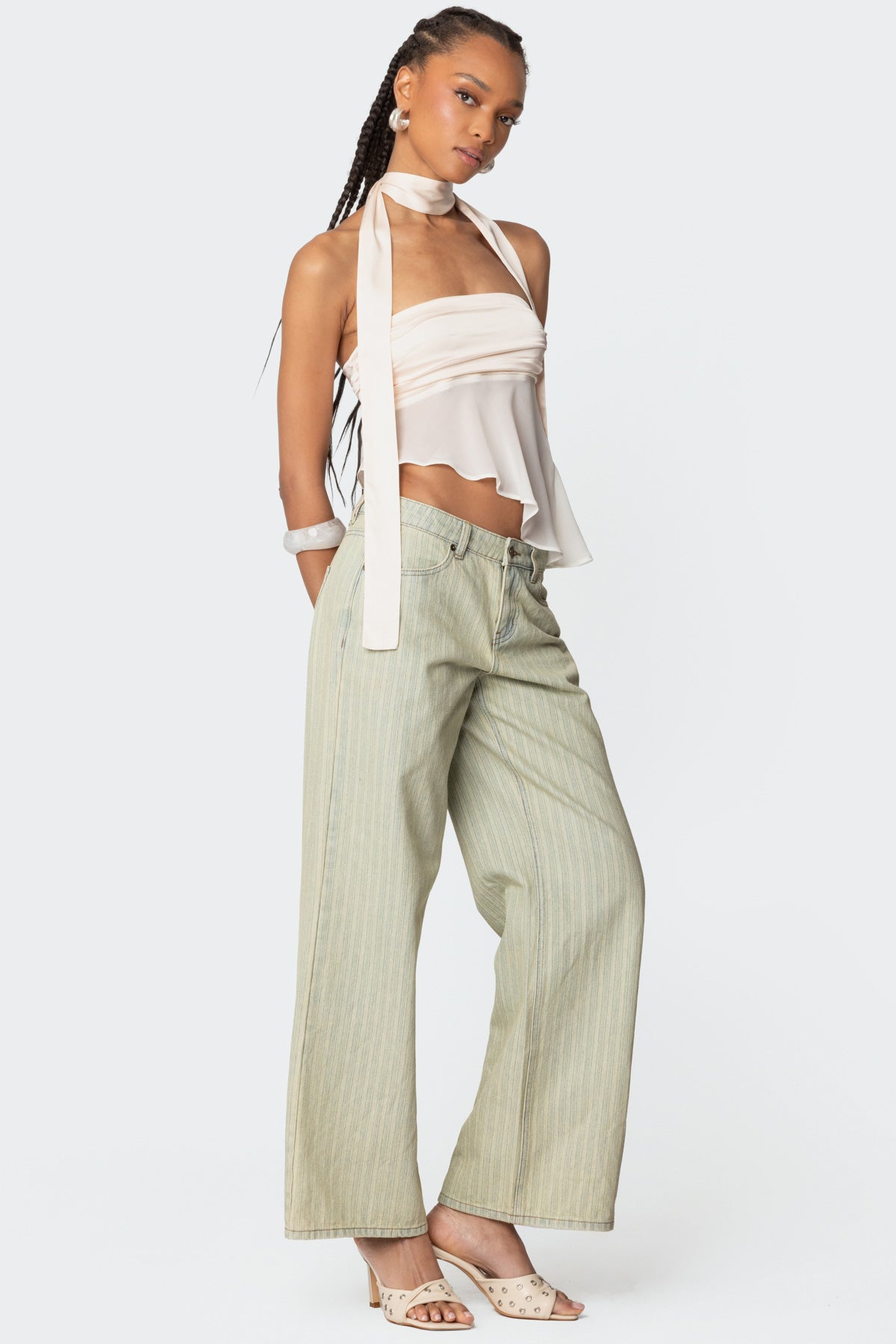 Asymmetric Two Piece Scarf Top-Milans Time