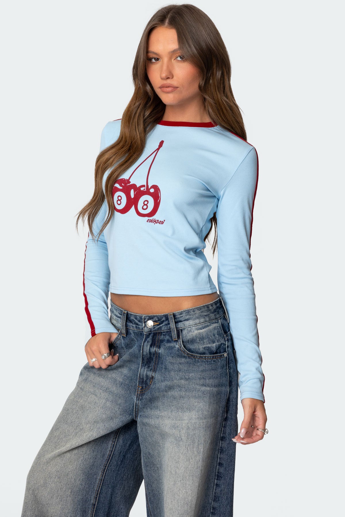 Cherry 8 Long Sleeve T Shirt-Milans Time