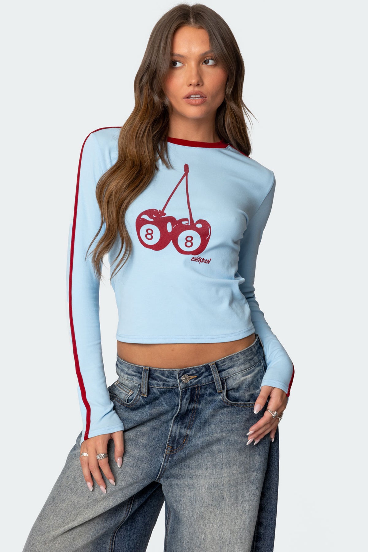 Cherry 8 Long Sleeve T Shirt-Milans Time