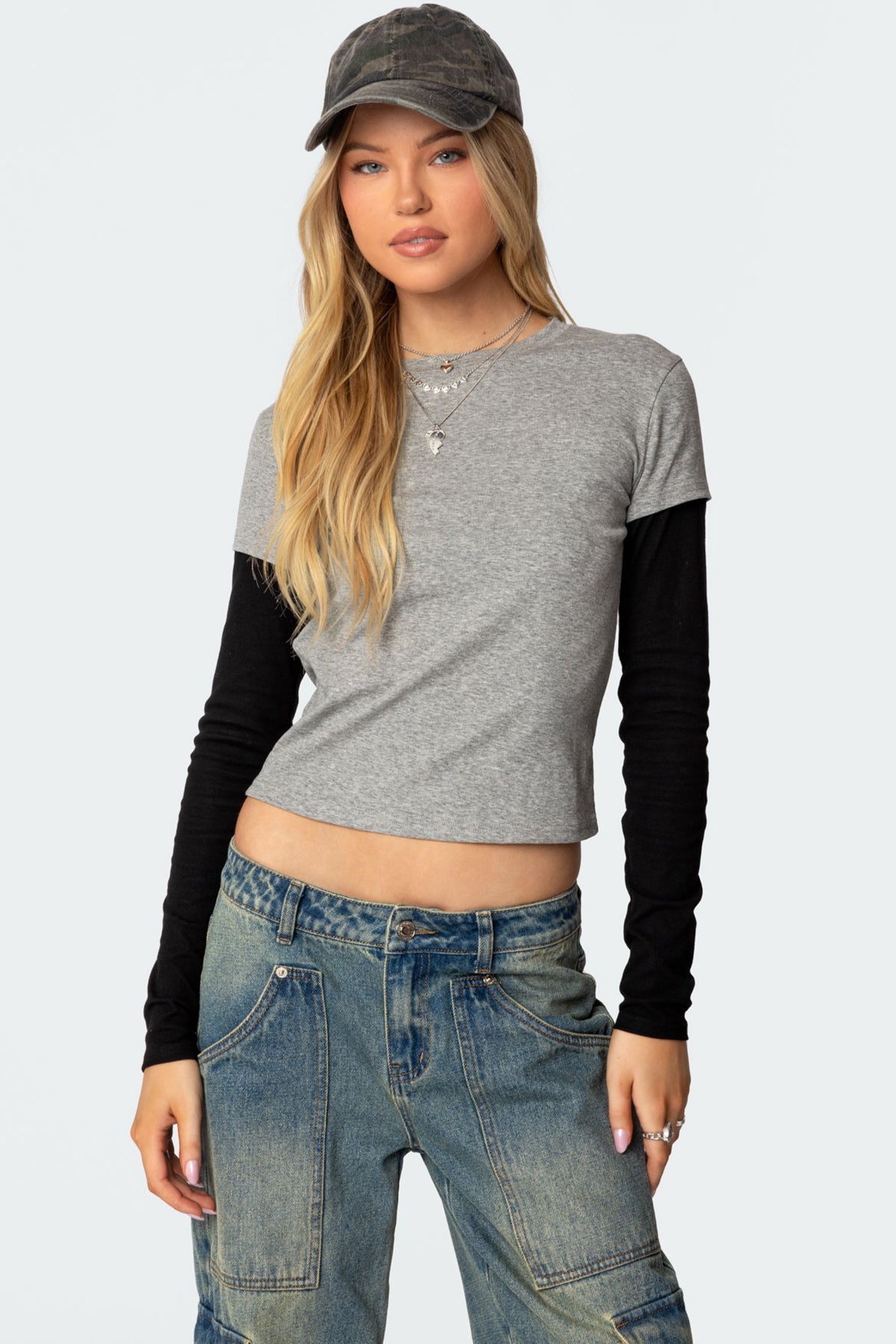 Lucine Layered Long Sleeve T Shirt-Milans Time