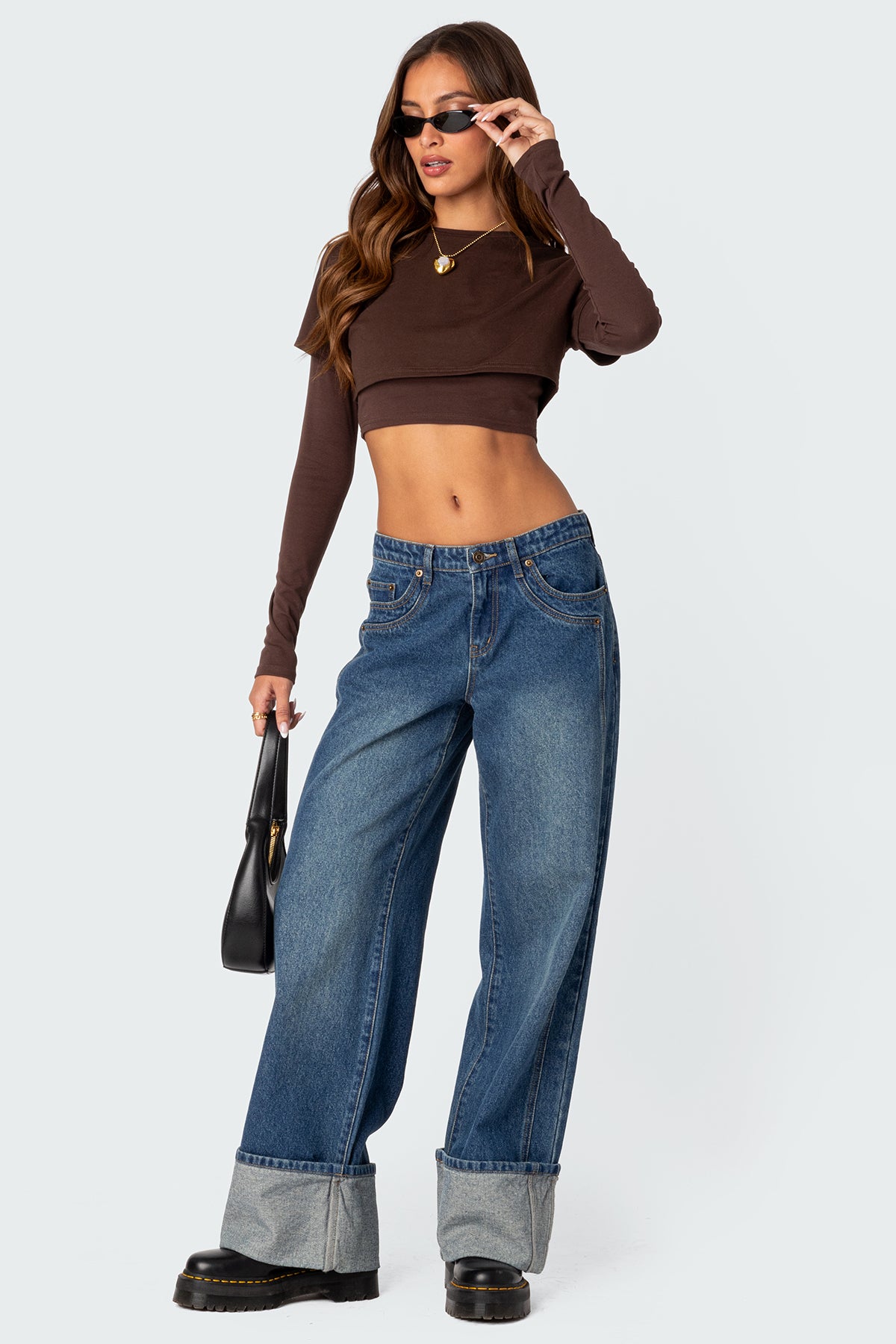 Vick Layered Cropped T-Shirt-Milans Time