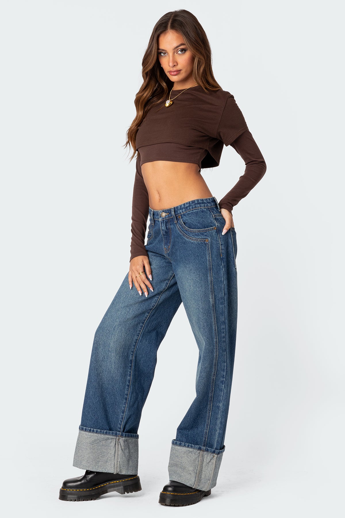 Vick Layered Cropped T-Shirt-Milans Time