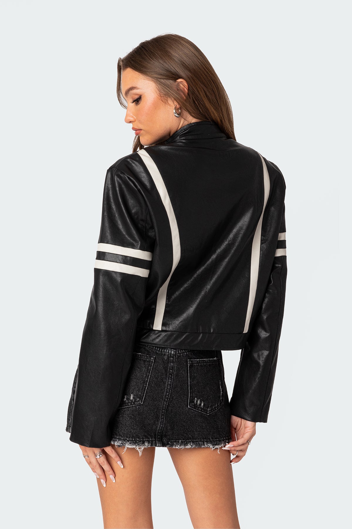 Rockstar Oversized Faux Leather Jacket-Milans Time