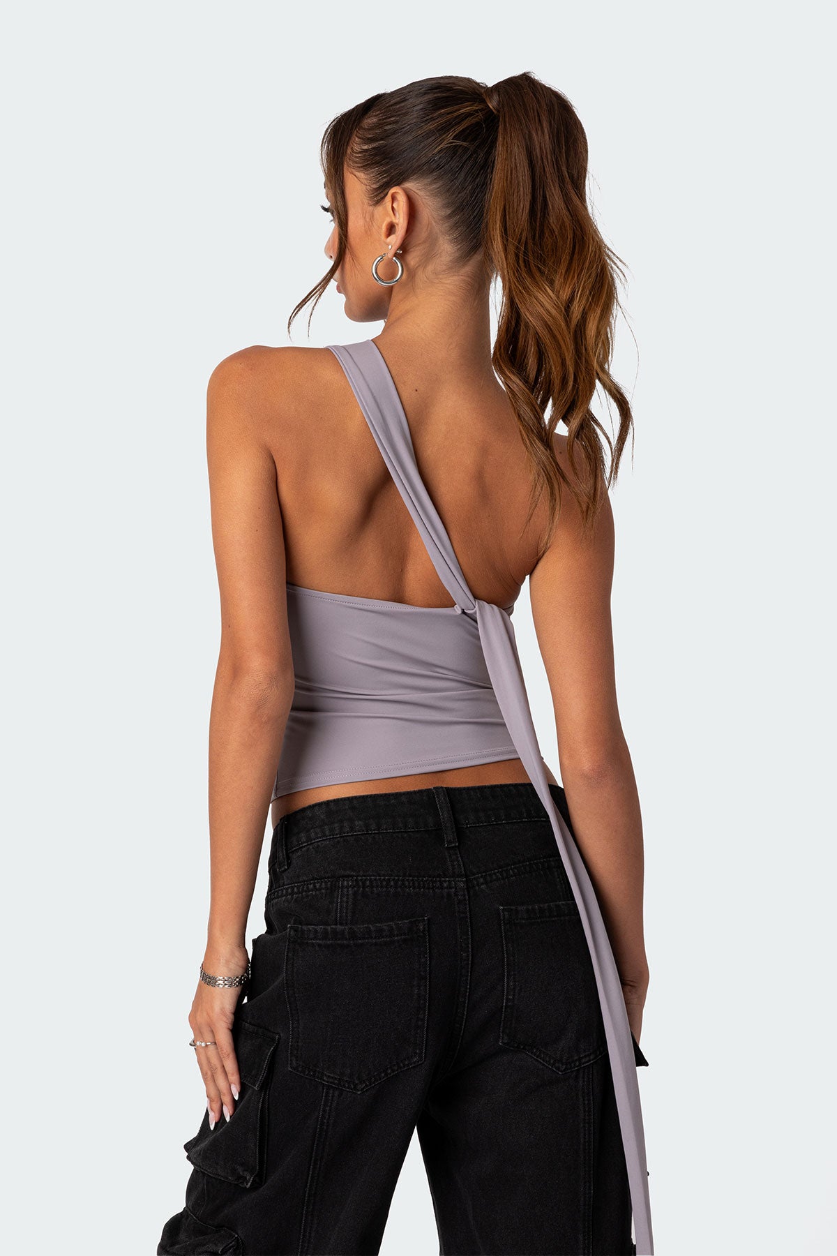 Melony Asymmetric Scarf Top-Milans Time