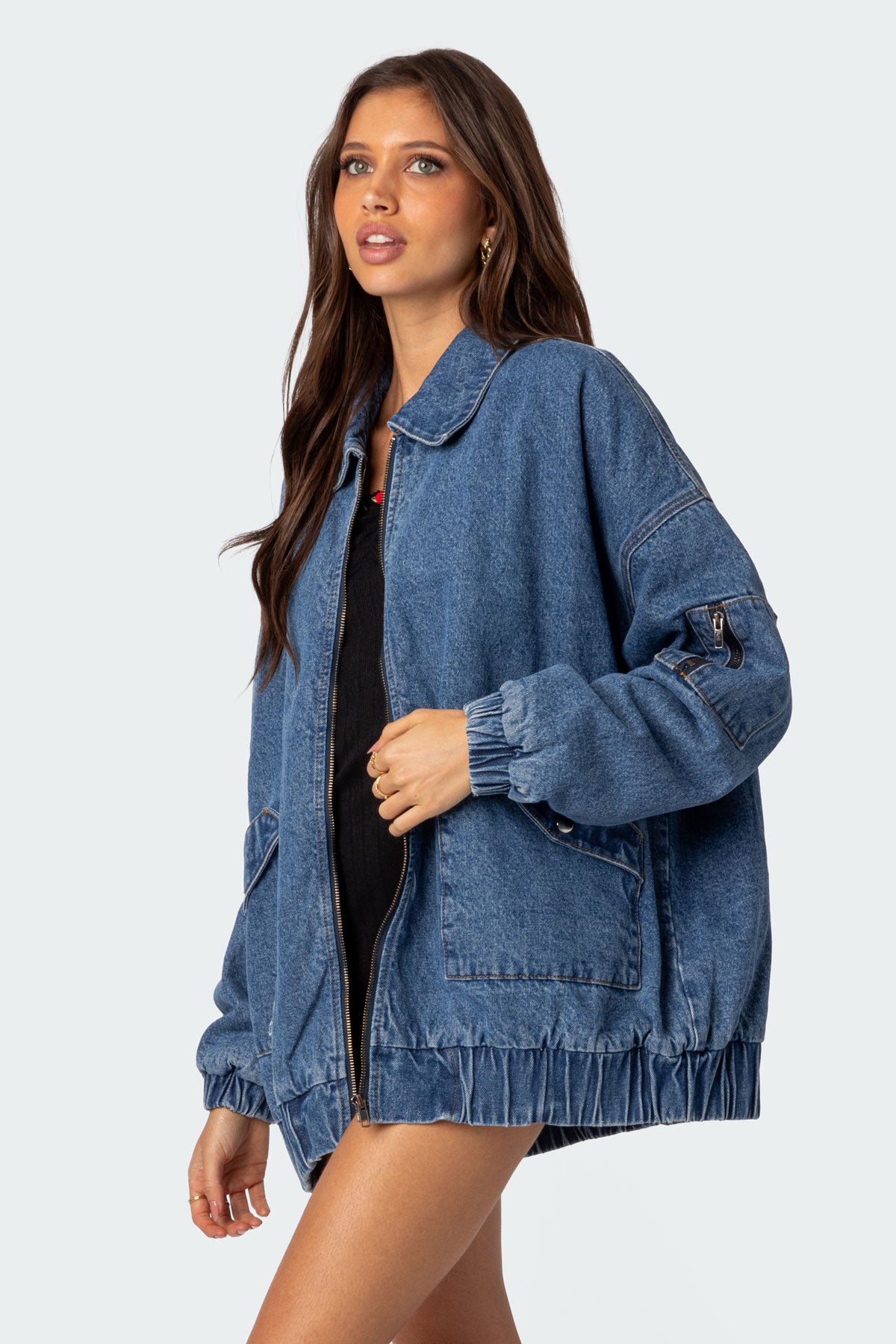 Sophie Oversized Washed Denim Coat-Milans Time