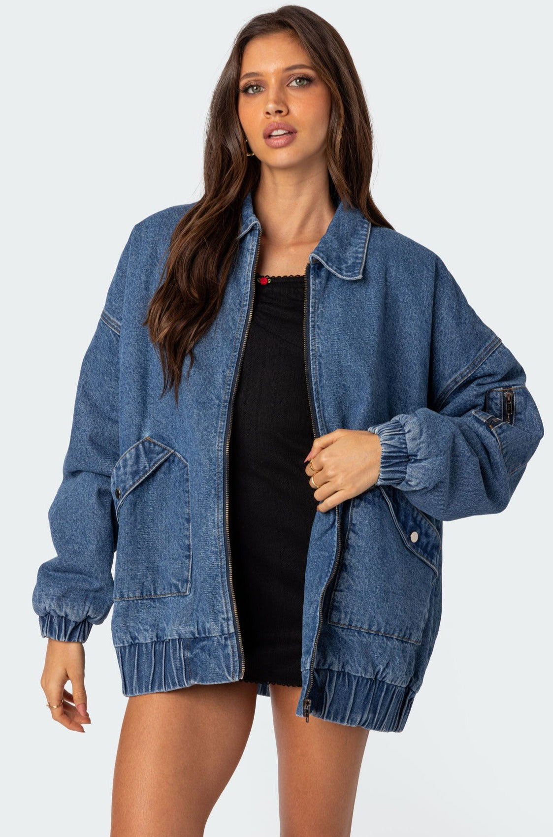 Sophie Oversized Washed Denim Coat-Milans Time