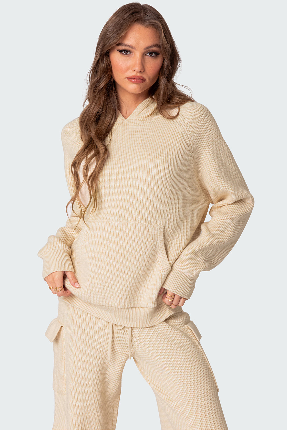 Wynter Oversized Knit Hoodie-Milans Time