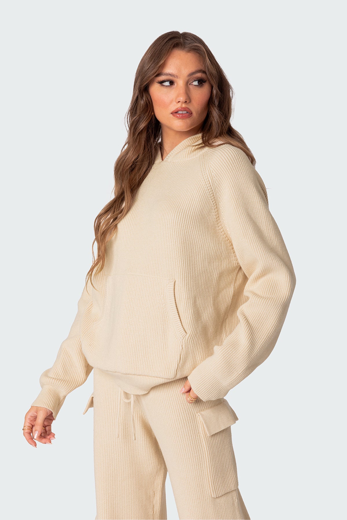 Wynter Oversized Knit Hoodie-Milans Time