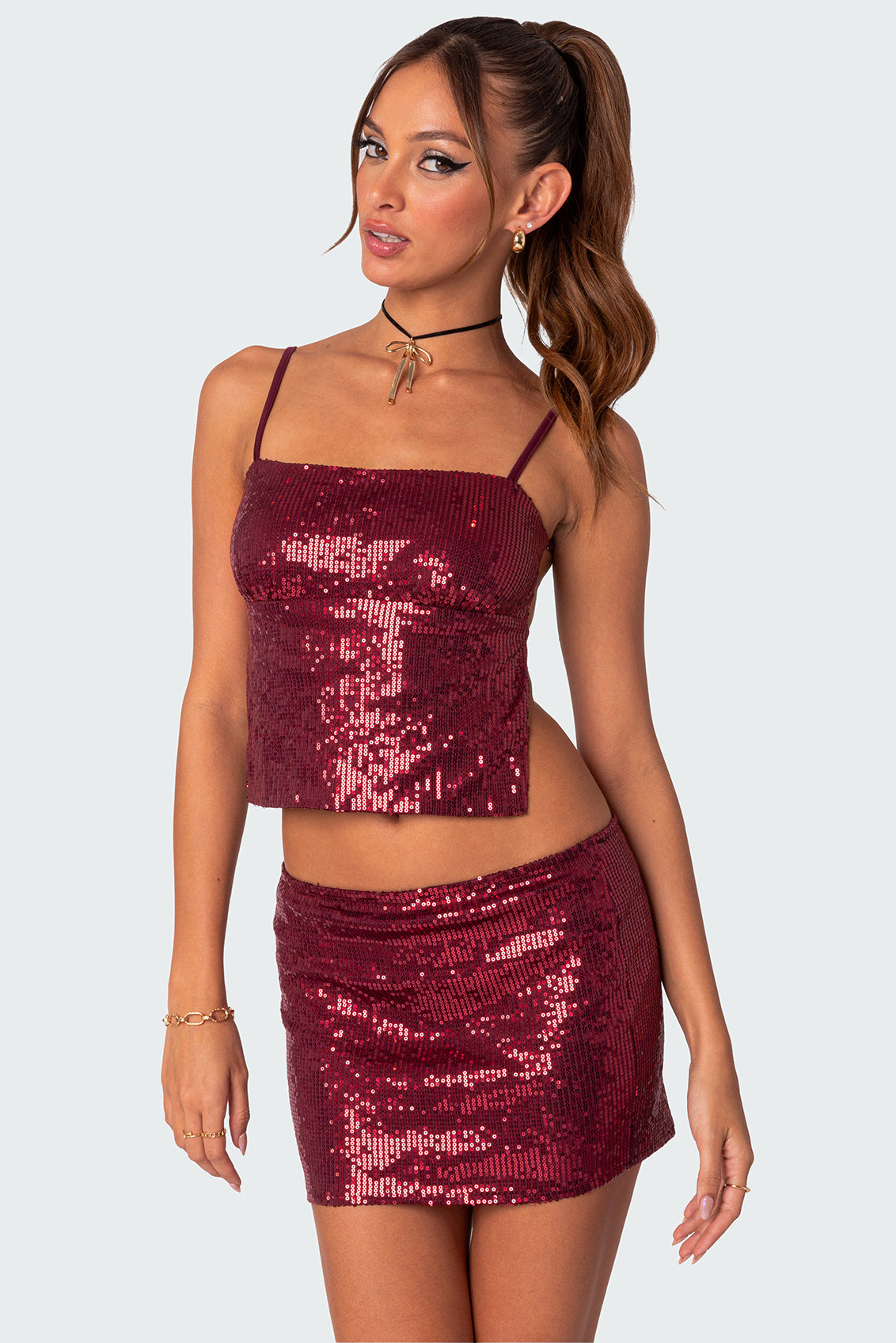 Cosmo Open Back Sequin Top-Milans Time