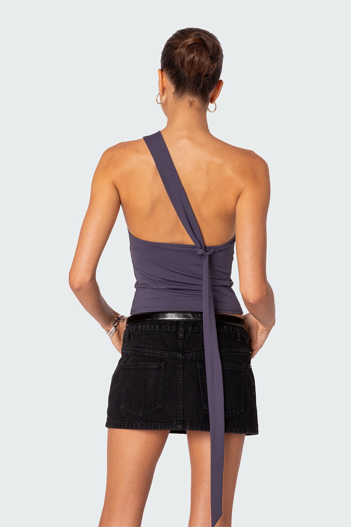 Melony Asymmetric Scarf Top-Milans Time