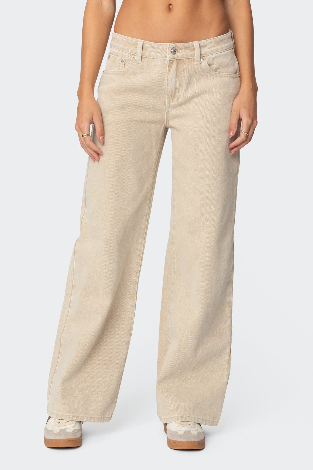 Leopard Star Low Rise Baggy Jeans-Milans Time